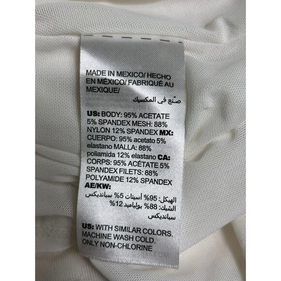 Chico's Travelers Top Womens Size 3 US XL White 3/4 Tie Sleeve Asymmetrical Hem - Picture 4 of 7